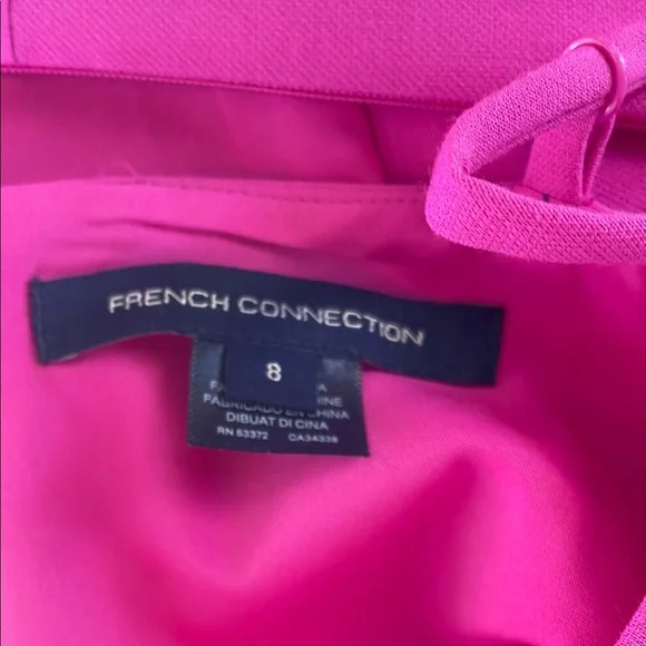 EUC French Connection Whisper Dress, Hot Pink, size 8 - Picture 5 of 6